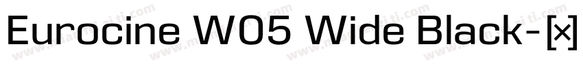 Eurocine W05 Wide Black字体转换